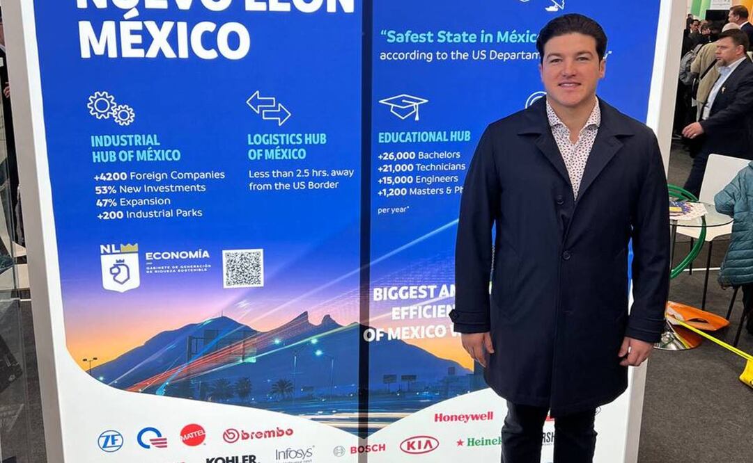 Samuel García en la feria industrial de Hannover, Alemania. Foto: Twitter @samuel_garcias