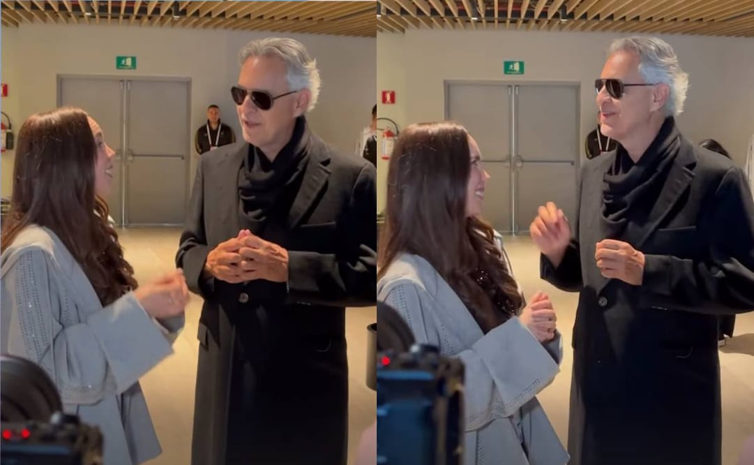 La cantante sorprendió con un palomazo junto al tenor italiano. Foto: Captura de pantalla.