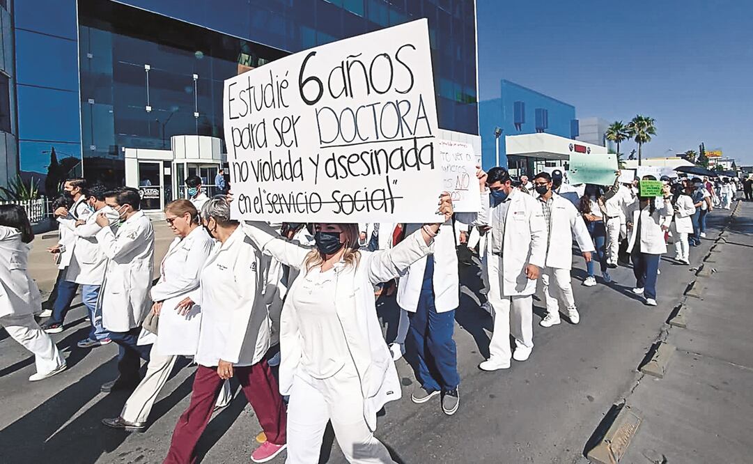 Cerca de 300 personas protestaron contra el asesinato de la doctora Massiel Mexia.