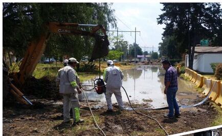 Reparan fuga de agua en Coyoacán