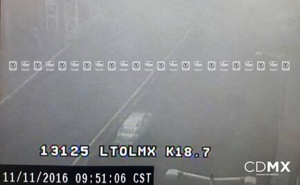 Autopista México–Toluca afectada por neblina