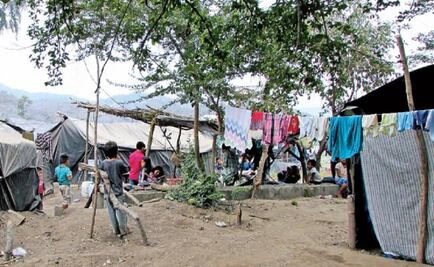100 children who work as laborers in Colima live in plastic tents 