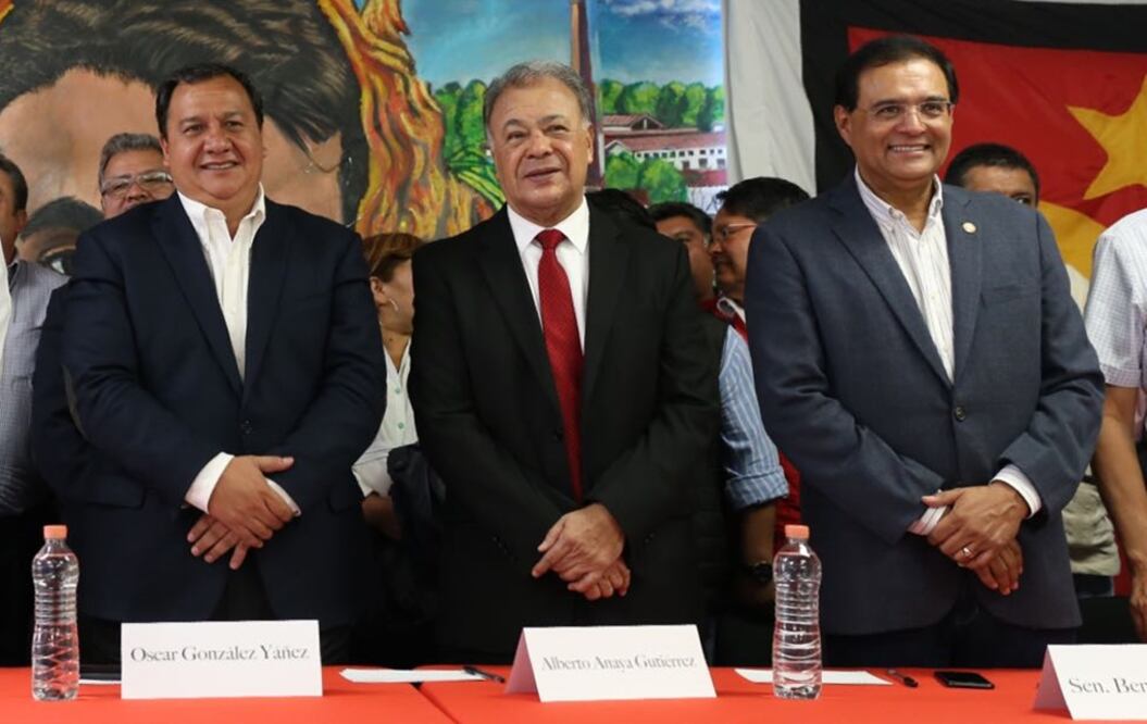 El presidente del PT, Alberto Anaya, dijo que es una decisión histórica para derrotar al PRI en el Edomex. Foto: Berenice Fregoso