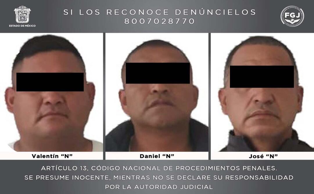 Los tres acusados fueron arrestados por otros integrantes de la corporación local. Foto: Especial 