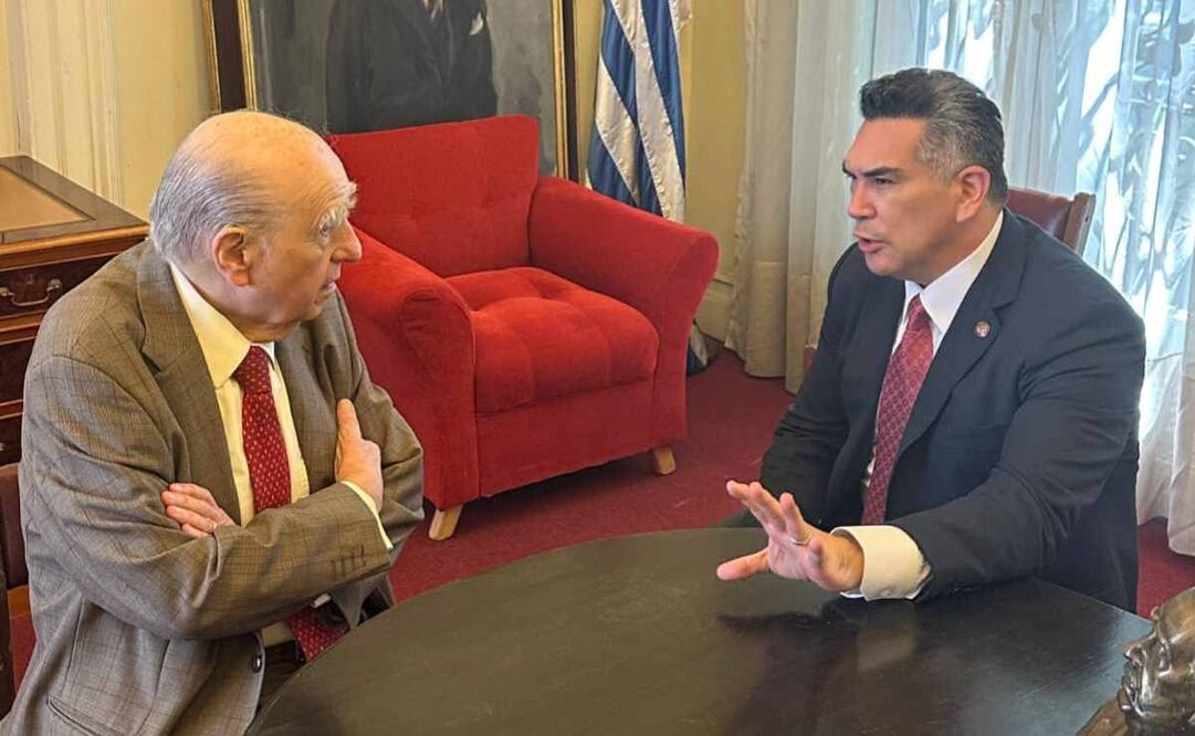 Se reúne Alito Moreno con expresidente de Uruguay Julio María Sanguinetti. Foto: Especial