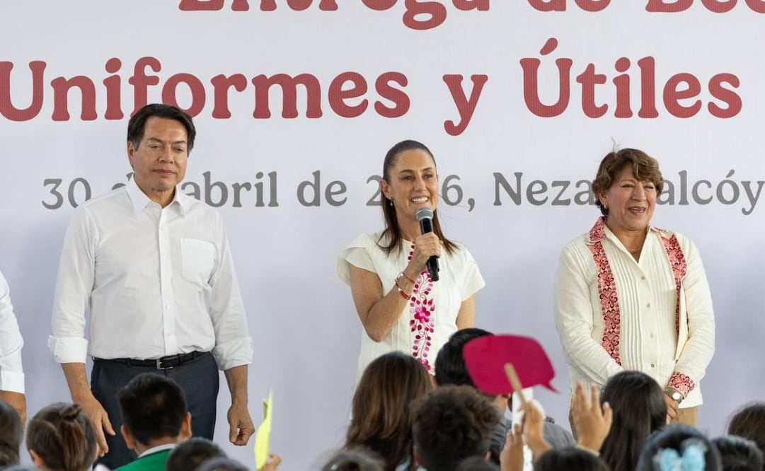 Sheinbaum encabeza entrega de beca Rita Cetina en Nezahualcóyotl (30/04/2026). Foto: Hugo Salvador / EL UNIVERSAL