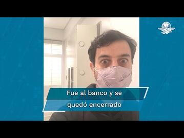 Olvidan a cliente en banco y lo encierran en zona de cajas de seguridad