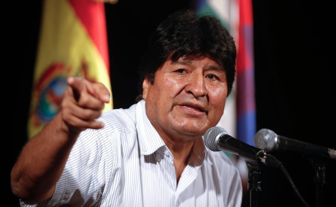 Evo Morales en una conferencia desde Argentina (Foto: EFE)