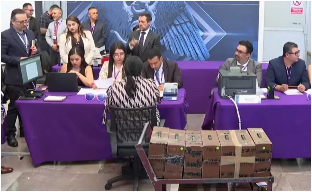 INE entrega paquetes electorales de voto extranjero a TEPJF. Foto: Captura de pantalla