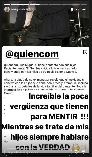 Aracely Arámbula asegura que no miente cuando habla de sus hijos. Foto: Instagram aracelyarambula