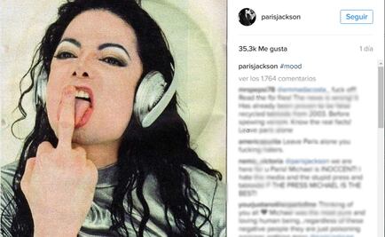 Con seña obscena, hija de Michael Jackson lo defiende