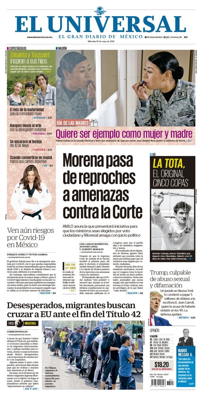 Portada impresa 10 de mayo 2023
