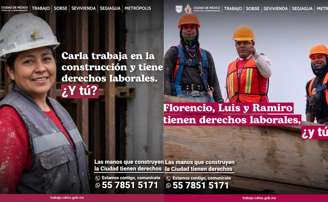 Secretaría del Trabajo lanza campaña por derechos laborales de trabajadores de la construcción en CDMX; abre línea de atención.
Foto: Especial.