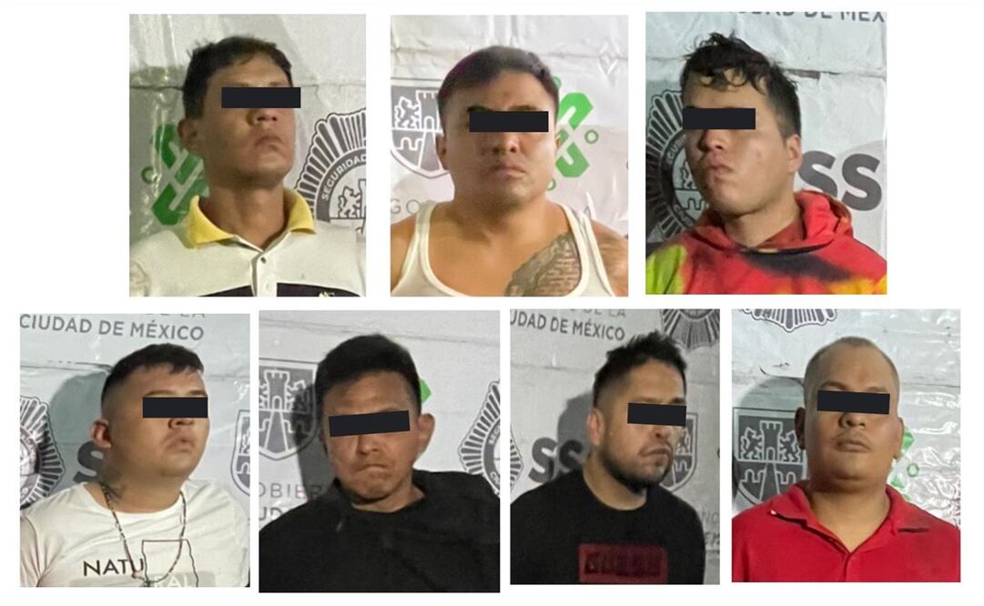Detienen a siete hombres en el municipio de Tecámac. Foto: Especial
