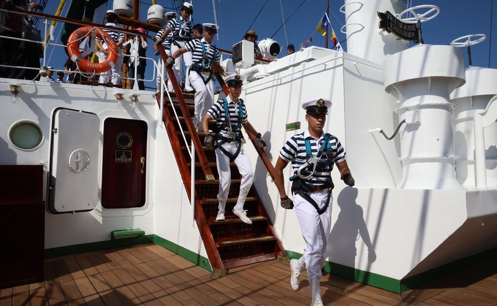 Aspectos Generales del Buque Escuela Cuauhtémoc, de la Marina.
Foto: Luis Camacho / El Universal