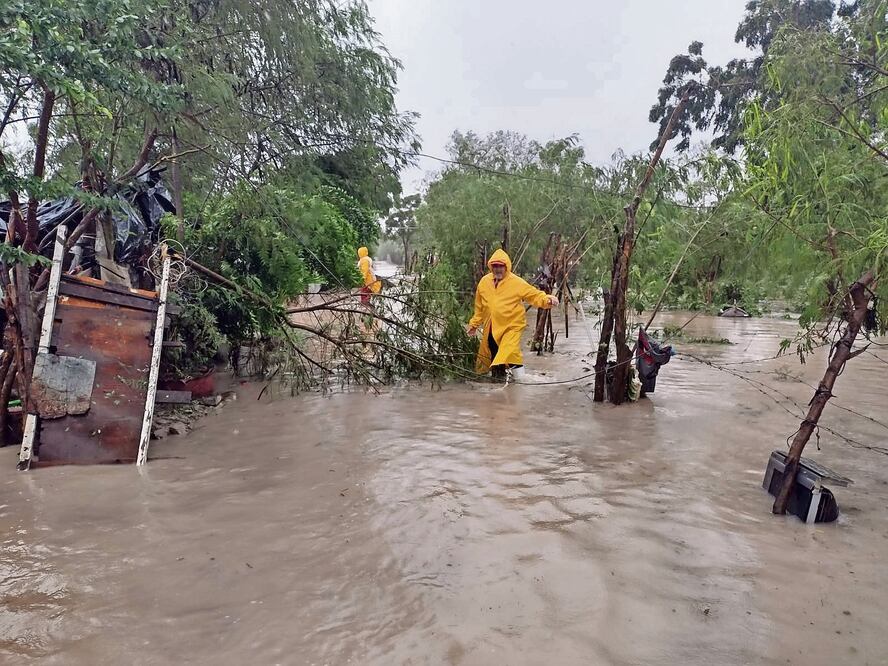 Las comunidades de Ruiz Cortines y Corerepe, en el municipio de Guasave, fueron afectadas por las lluvias que dejó la tormenta tropical Ileana. Foto Especial