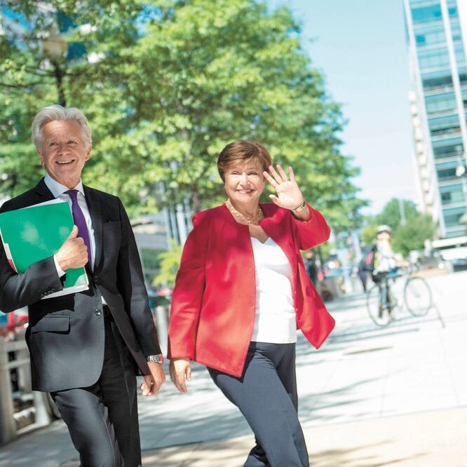 Kristalina Georgieva es la primera que dirigirá el FMI nacida en un país de Europa del Este, Bulgaria. ERIC BARADAT. AFP