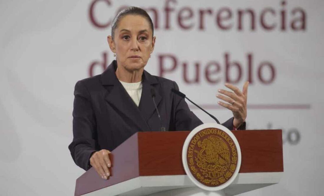 Claudia Sheinbaum, presidenta de México, durante la mañanera del 5 de noviembre del 2025. Foto: Carlos Mejía/ EL UNIVERSAL.