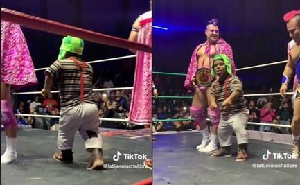  ¡Con patada voladora! Sacan al nuevo "Medio Metro" del ring 