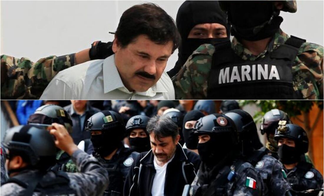 Top, Joaquín "El Chapo" Guzmán captured by Mexican Federal Forces -File photo/EL UNIVERSAL. Below, Damaso López, "The Graduate" is captured in Mexico City last Tuesday - Photo: Carlos Jasso/REUTERS