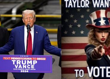 Trump comparte imágenes falsas de Taylor Swift y sus fans apoyando su candidatura; fueron hechas con IA