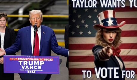 Trump comparte imágenes falsas de Taylor Swift y sus fans apoyando su candidatura; fueron hechas con IA