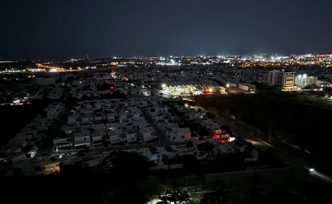 Apagones en el sur, poniente y norte de Mérida, Yucatán (20/05/2025). Foto: Especial