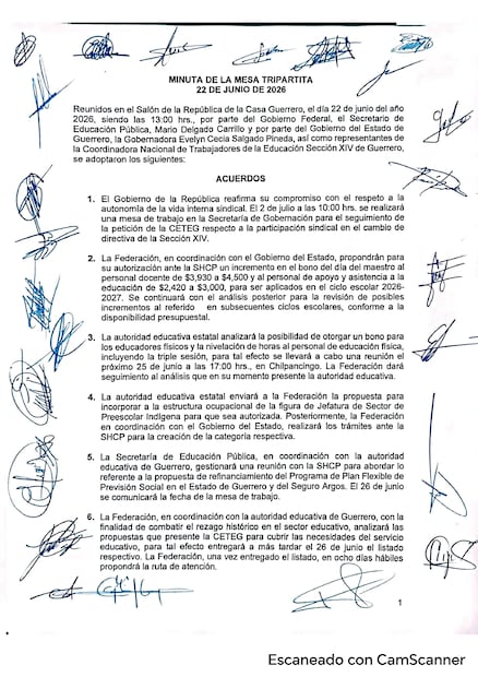 Acuerdos de la CNTE