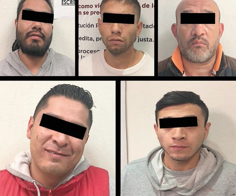 Cinco colombianos fueron arrestados en Tecamachalco por presuntamente estar ligados a robos en la zona. Foto: ESPECIAL