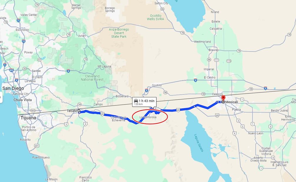 Al recorrer la "La Rumorosa" se pueden conocer varios paisajes. Foto: Captura de pantalla EL UNIVERSAL