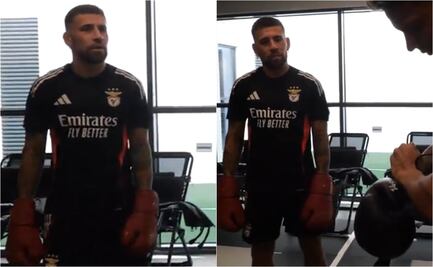 Tras su bronca en el Argentina vs Colombia, Nico Otamendi recibe con guantes de boxeo a Richard Ríos, refuerzo del Benfica