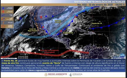 Temperaturas congelantes en Sonora; amanece en -8 grados centígrados en la sierra alta