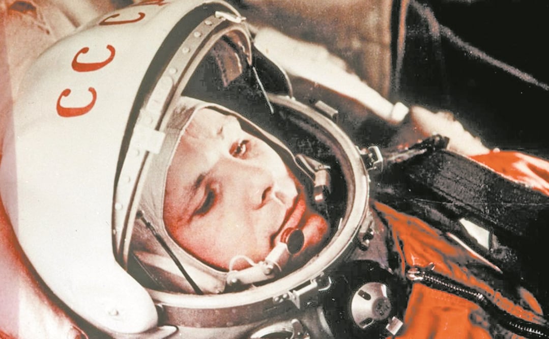 Gagarin momentos antes del despegue de su nave espacial. Fotos: Especiales