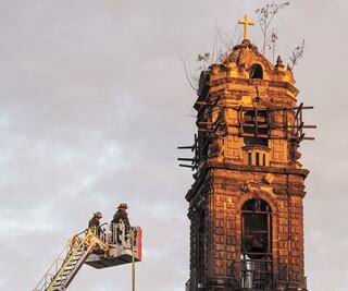 INAH evalúa daños en iglesia de la Santa Veracruz