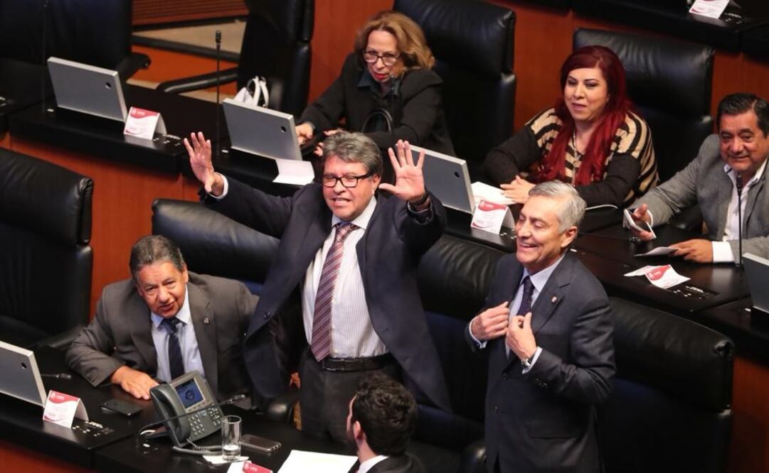 El presidente de la Jucopo en el Senado, Ricardo Monreal durante la sesión de hoy. Foto: Lucía Godinez/EL UNIVERSAL 