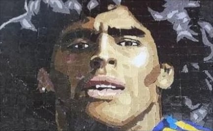 Con un mural recuerdan a Maradona a dos meses de su muerte