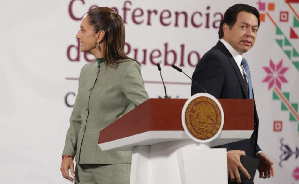 Mario Delgado en la conferencia matutina del 28 de octubre de 2025 en Palacio Nacional. Foto: Carlos Mejía / EL UNIVERSAL