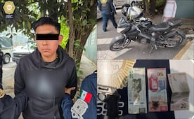 Caen sujetos que robaron a mujer con réplica de pistola en Álvaro Obregón; estarían relacionados con el robo de motos