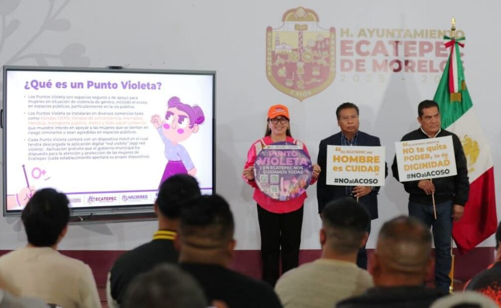 Alcaldesa de Ecatepec anuncia plan integral de apoyo para combatir la violencia contra las mujeres.
Foto: Especial.