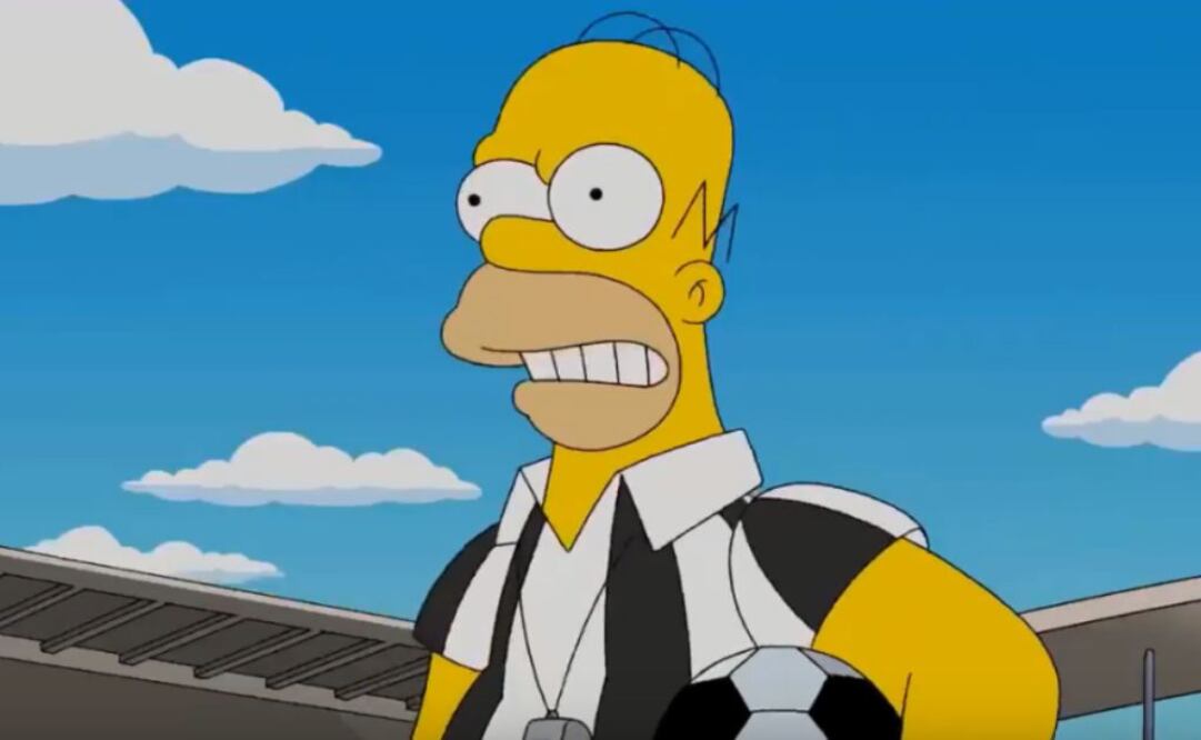 Homero Simpson como árbitro / FOTO: Instagram @lossimpsonsig