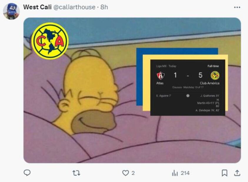 Los mejores MEMES del partido entre América y Atlas - Foto: Especial