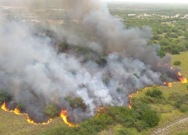 Continúa combate a tres incendios forestales en municipios de Chiapas