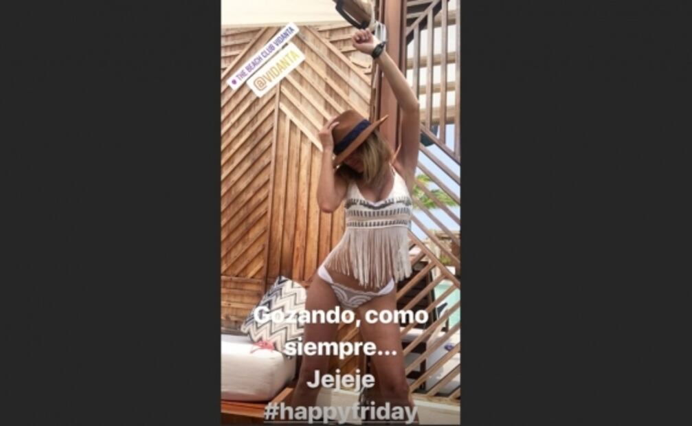 Geraldine Bazán desea feliz viernes en bikini