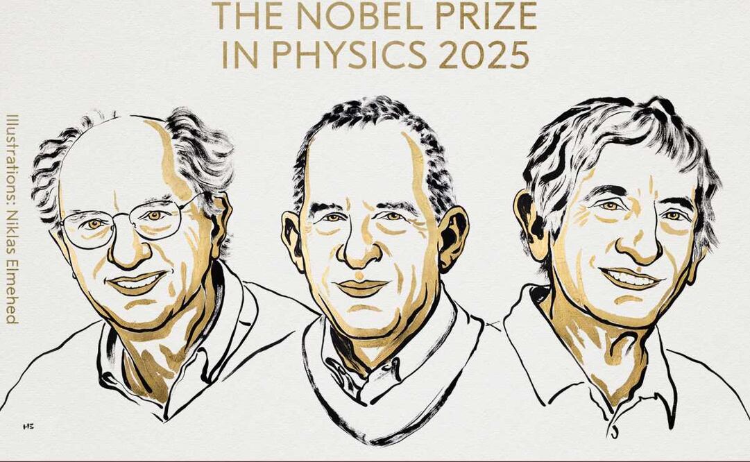 John Clarke, Michel H. Devoret y John M. Martinis, ganadores del Premio Nobel de Física 2025. Foto: Facebook @nobelprize
