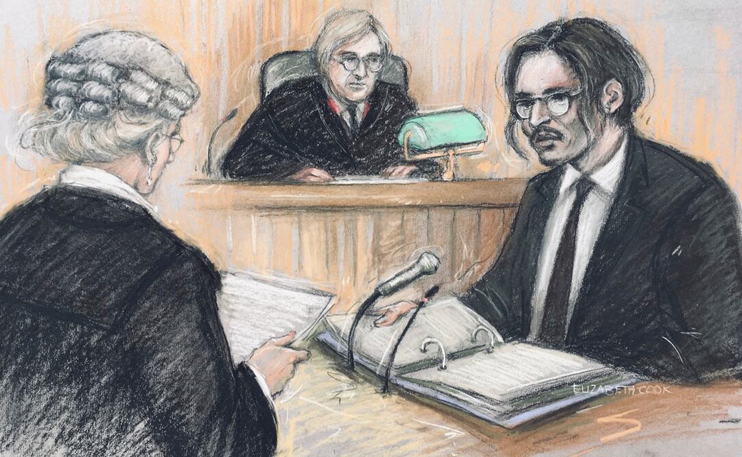 Johnny Depp en juicio: Foto: AP