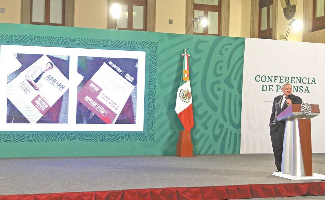 El presidente López Obrador justificó su intromisión en temas electorales en la mañanera porque dijo que tiene la obligación de denunciar cualquier “fraude”. Foto: Carlos Mejía/ El Universal.