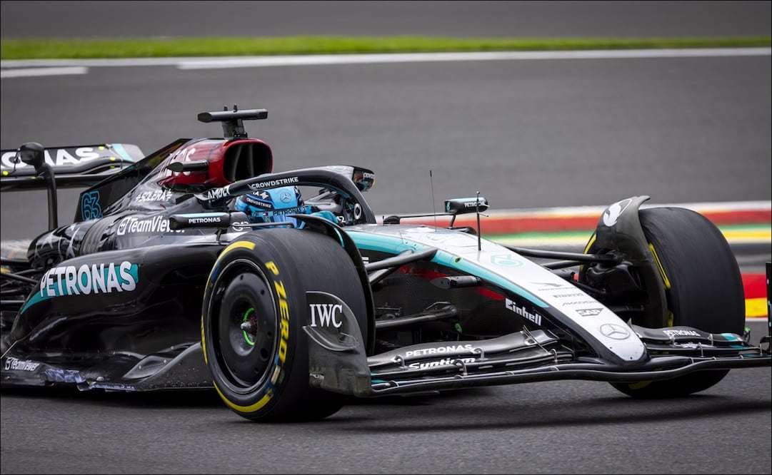 George Russell quedó descalificado y se le retiró el triunfo en Bélgica - Foto: @MercedesAMGF1 (X)