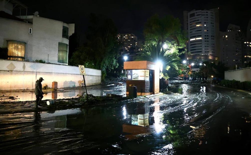 Fraccionamiento inundado en Huixquilucan. Foto: Valente Rosas / EL UNIVERSAL