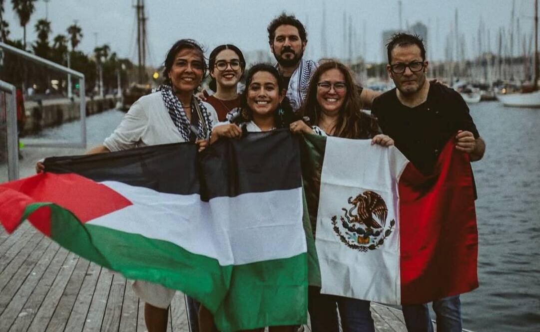 La Flotilla Global Sumud contó con la participación de seis mexicanos, quienes fueron interceptados y detenidos en Israel. Foto: Especial