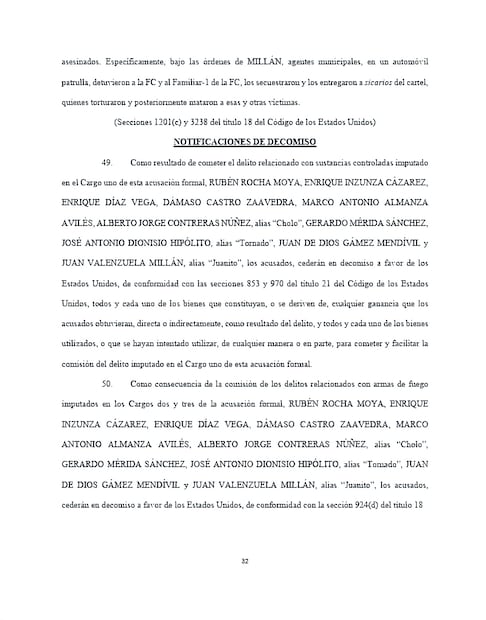 Disposiciones sobre el decomiso del patrimonio
